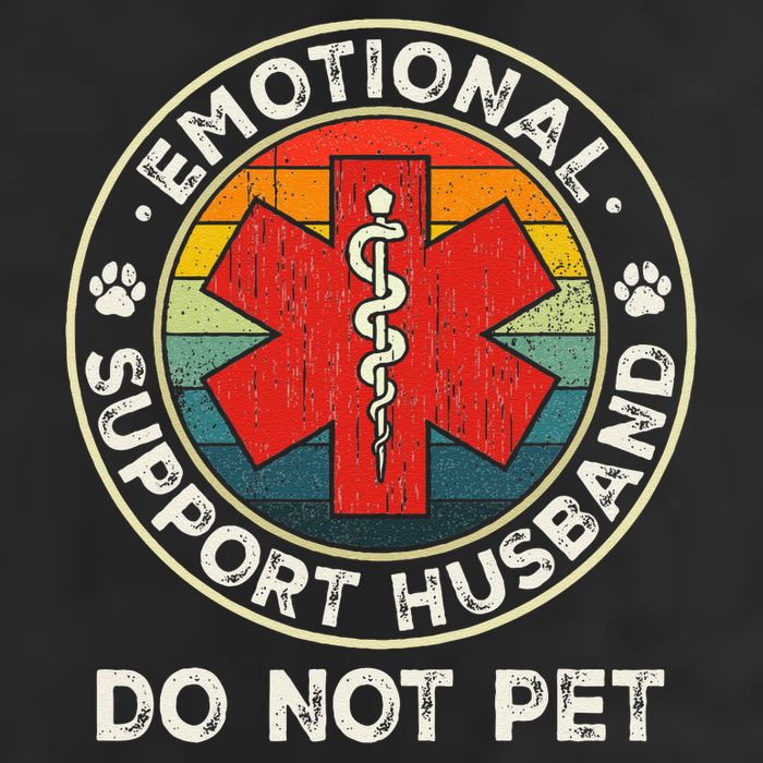 Emotional Support Husband Do Not Pet Funny Golf Towel