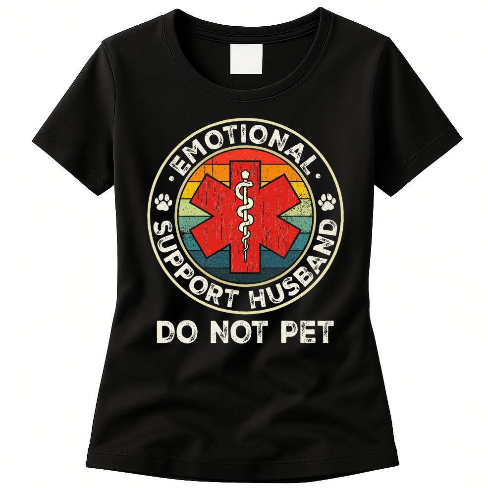 Emotional Support Husband Do Not Pet Funny Womens T-Shirt