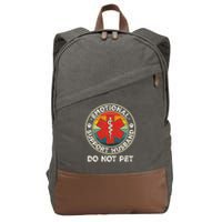 Emotional Support Husband Do Not Pet Funny Cotton Canvas Backpack