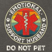 Emotional Support Husband Do Not Pet Funny Cotton Canvas Backpack