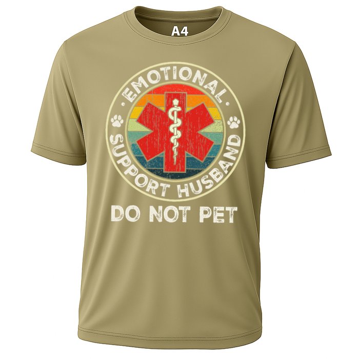 Emotional Support Husband Do Not Pet Funny Cooling Performance Crew T-Shirt