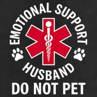 Emotional Support Husband Do Not Pet  12oz Stainless Steel Coffee Mug