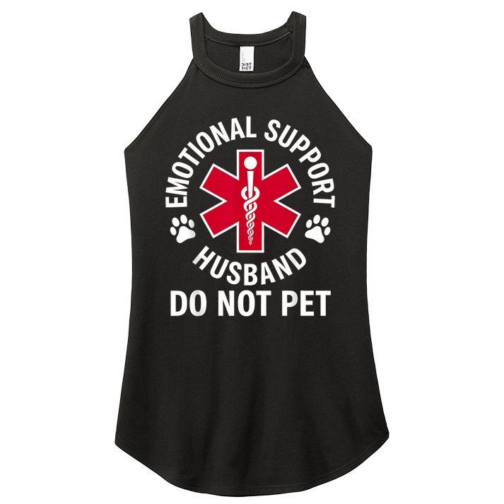 Emotional Support Husband Do Not Pet  Women's Perfect Tri Rocker Tank