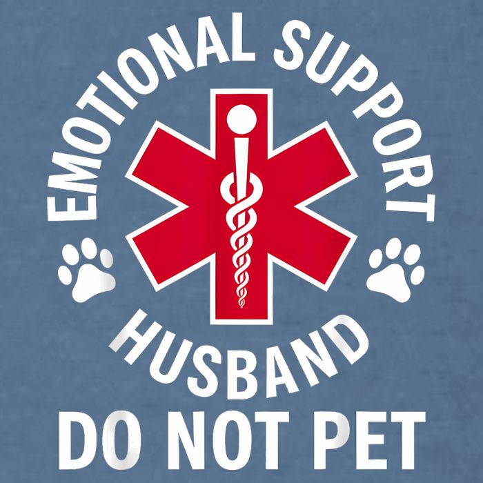 Emotional Support Husband Do Not Pet  Garment-Dyed Sweatshirt