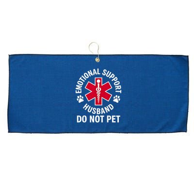 Emotional Support Husband Do Not Pet  Large Microfiber Waffle Golf Towel