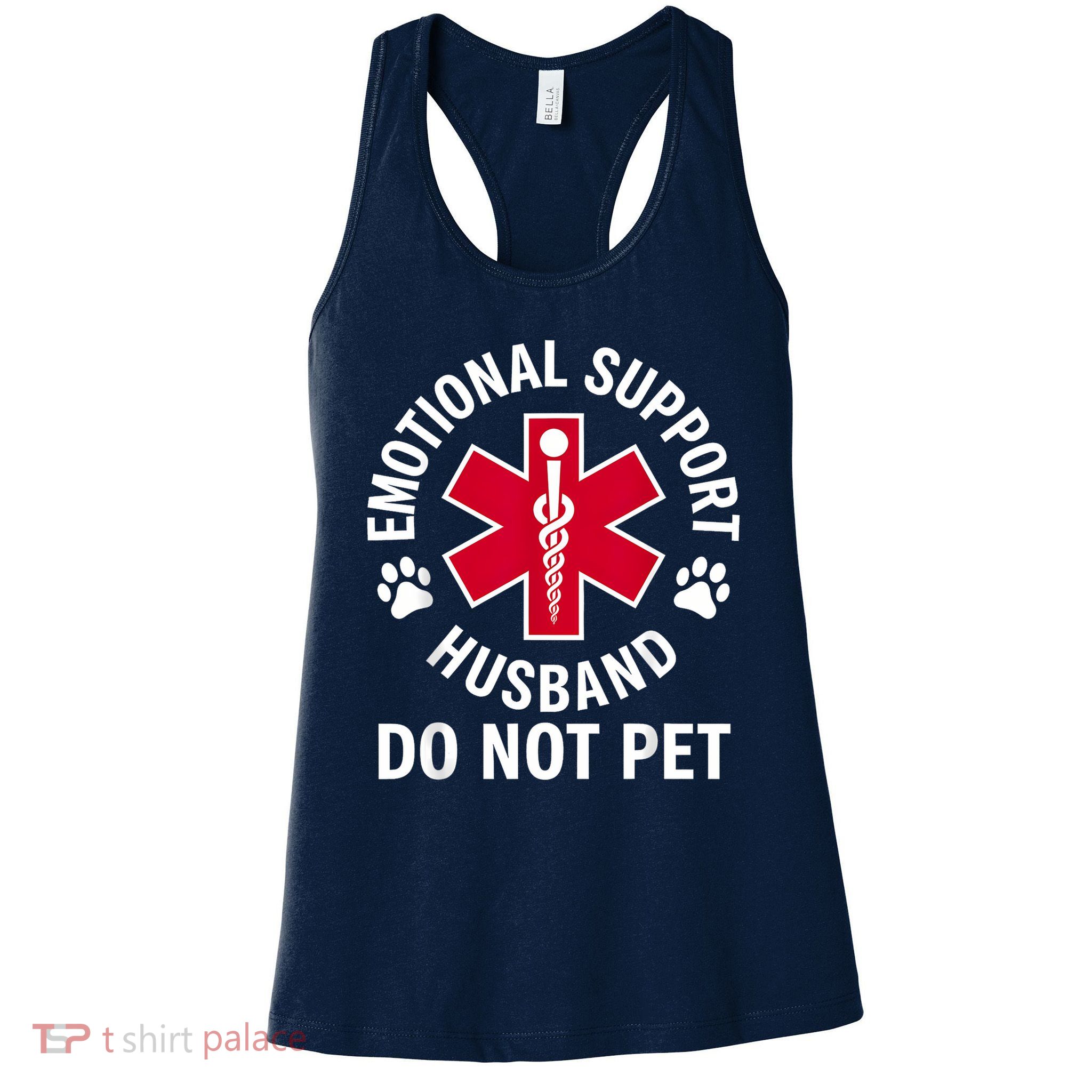 Emotional Support Husband Do Not Pet  Womens Tank Top