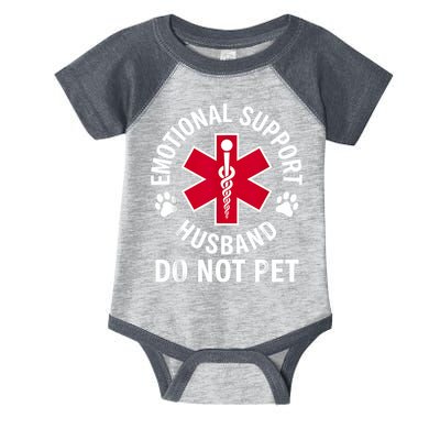 Emotional Support Husband Do Not Pet  Infant Baby Jersey Bodysuit