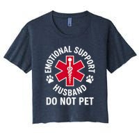 Emotional Support Husband Do Not Pet  Crop Top