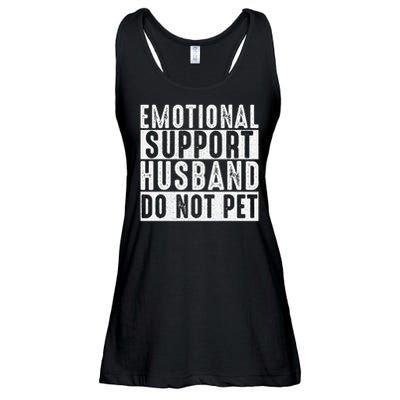 Emotional Support Husband Do Not Pet Funny Women Ladies Essential Flowy Tank