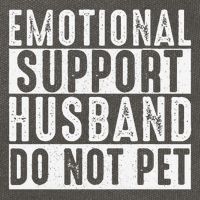 Emotional Support Husband Do Not Pet Funny Women Cotton Canvas Backpack
