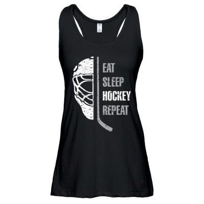 Eat Sleep Hockey Repeat Christmas For Teen Adult Hockey Ladies Essential Flowy Tank