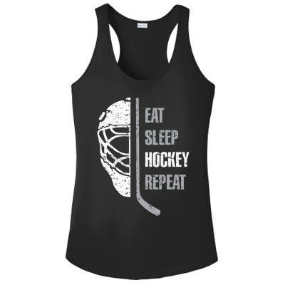 Eat Sleep Hockey Repeat Christmas For Teen Adult Hockey Ladies PosiCharge Competitor Racerback Tank