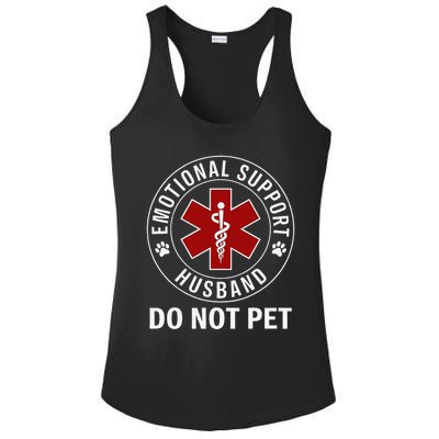 Emotional Support Husband Do Not Pet Ladies PosiCharge Competitor Racerback Tank