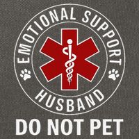 Emotional Support Husband Do Not Pet Cotton Canvas Backpack