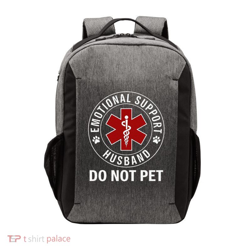 Emotional Support Husband Do Not Pet Vector Backpack