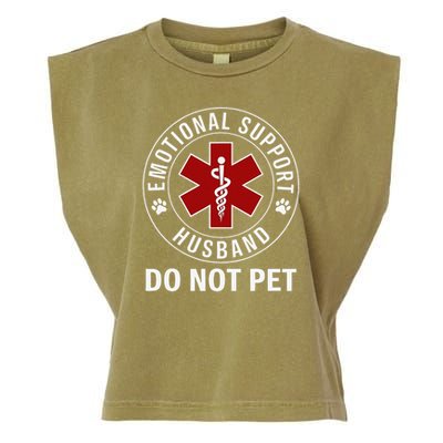 Emotional Support Husband Do Not Pet Garment-Dyed Women's Muscle Tee