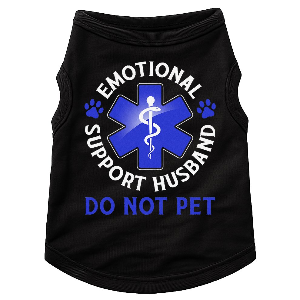 Emotional Support Husband Do Not Pet Marriage Humor Funny Doggie Tank