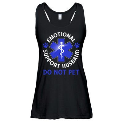 Emotional Support Husband Do Not Pet Marriage Humor Funny Ladies Essential Flowy Tank