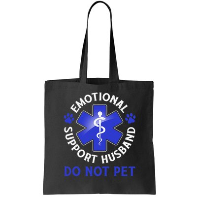 Emotional Support Husband Do Not Pet Marriage Humor Funny Bag