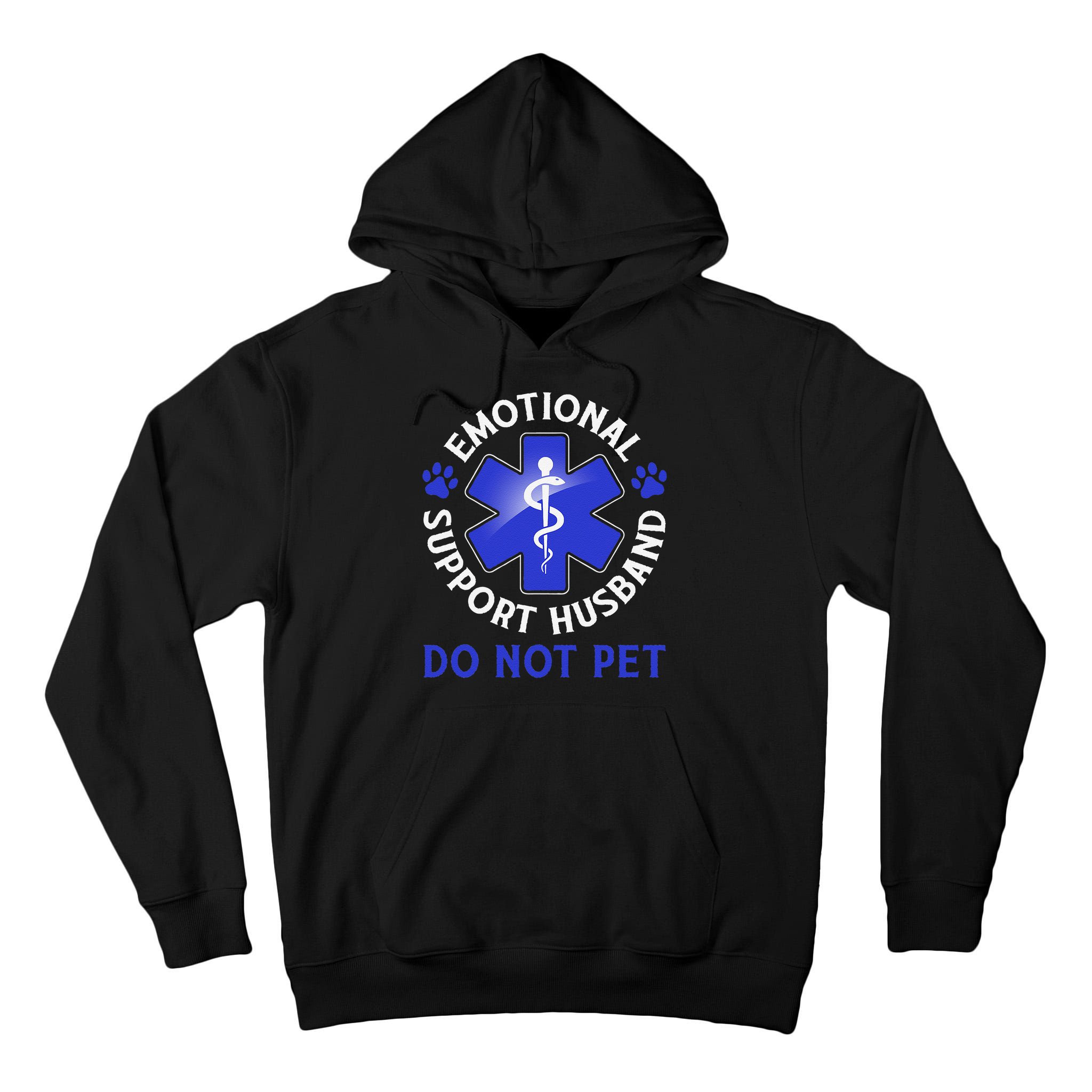 Emotional Support Husband Do Not Pet Marriage Humor Funny Tall Hoodie