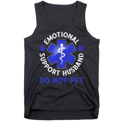 Emotional Support Husband Do Not Pet Marriage Humor Funny Tank Top