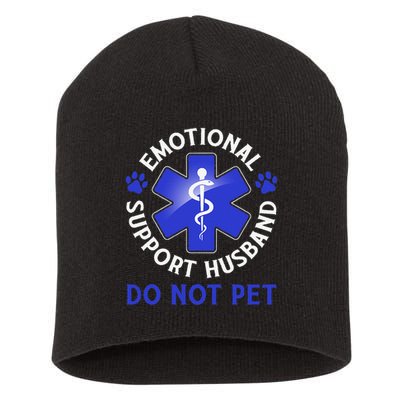Emotional Support Husband Do Not Pet Marriage Humor Funny Short Acrylic Beanie