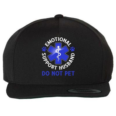 Emotional Support Husband Do Not Pet Marriage Humor Funny Wool Snapback Cap