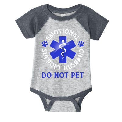 Emotional Support Husband Do Not Pet Marriage Humor Funny Infant Baby Jersey Bodysuit