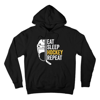 Eat Sleep Hockey Funny Ice Hockey Gift Hoodie