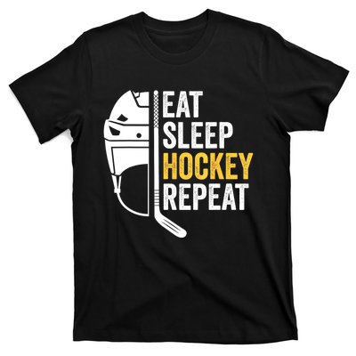 Eat Sleep Hockey Funny Ice Hockey Gift T-Shirt