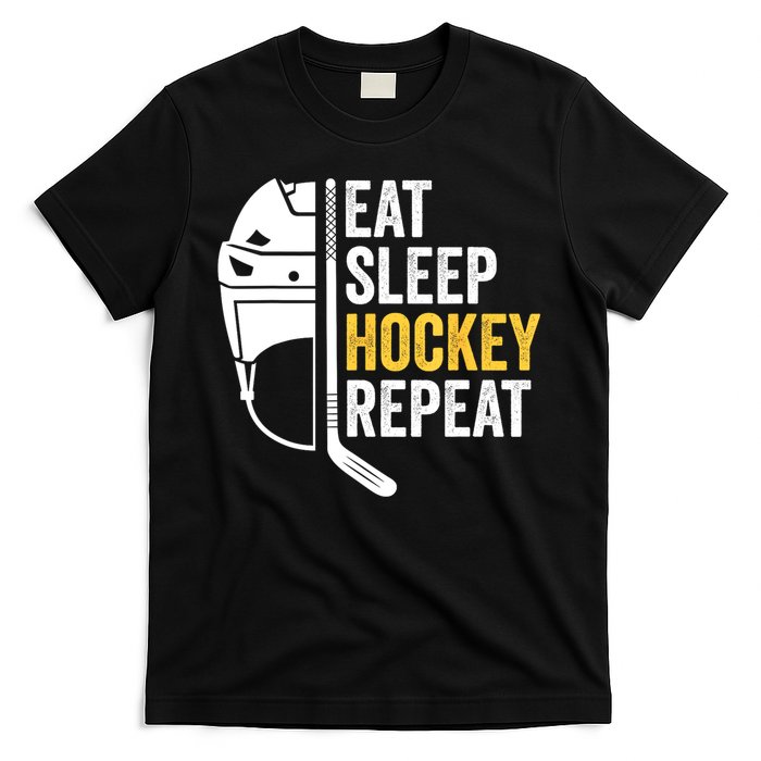 Eat Sleep Hockey Funny Ice Hockey Gift T-Shirt