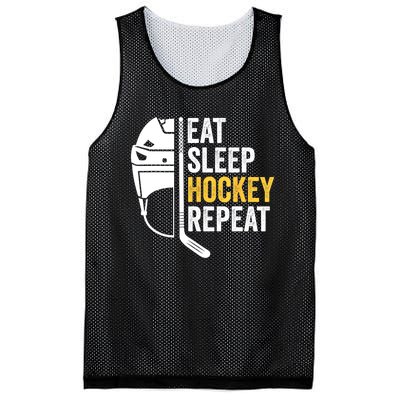 Eat Sleep Hockey Funny Ice Hockey Gift Mesh Reversible Basketball Jersey Tank