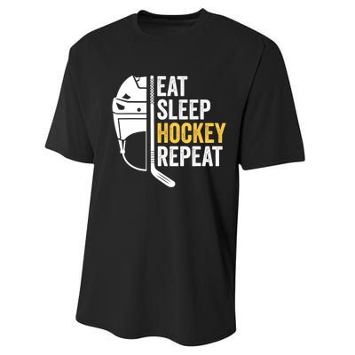 Eat Sleep Hockey Funny Ice Hockey Gift Performance Sprint T-Shirt