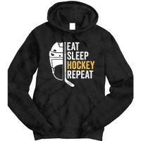 Eat Sleep Hockey Funny Ice Hockey Gift Tie Dye Hoodie