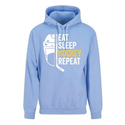 Eat Sleep Hockey Funny Ice Hockey Gift Unisex Surf Hoodie