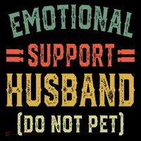 Emotional Support Husband Do Not Pet 7-Panel Snapback Hat