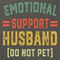 Emotional Support Husband Do Not Pet Cotton Canvas Backpack