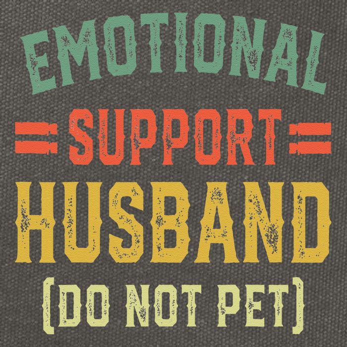 Emotional Support Husband Do Not Pet Cotton Canvas Backpack