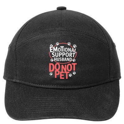 Emotional Support Husband Do Not Pet 7-Panel Snapback Hat