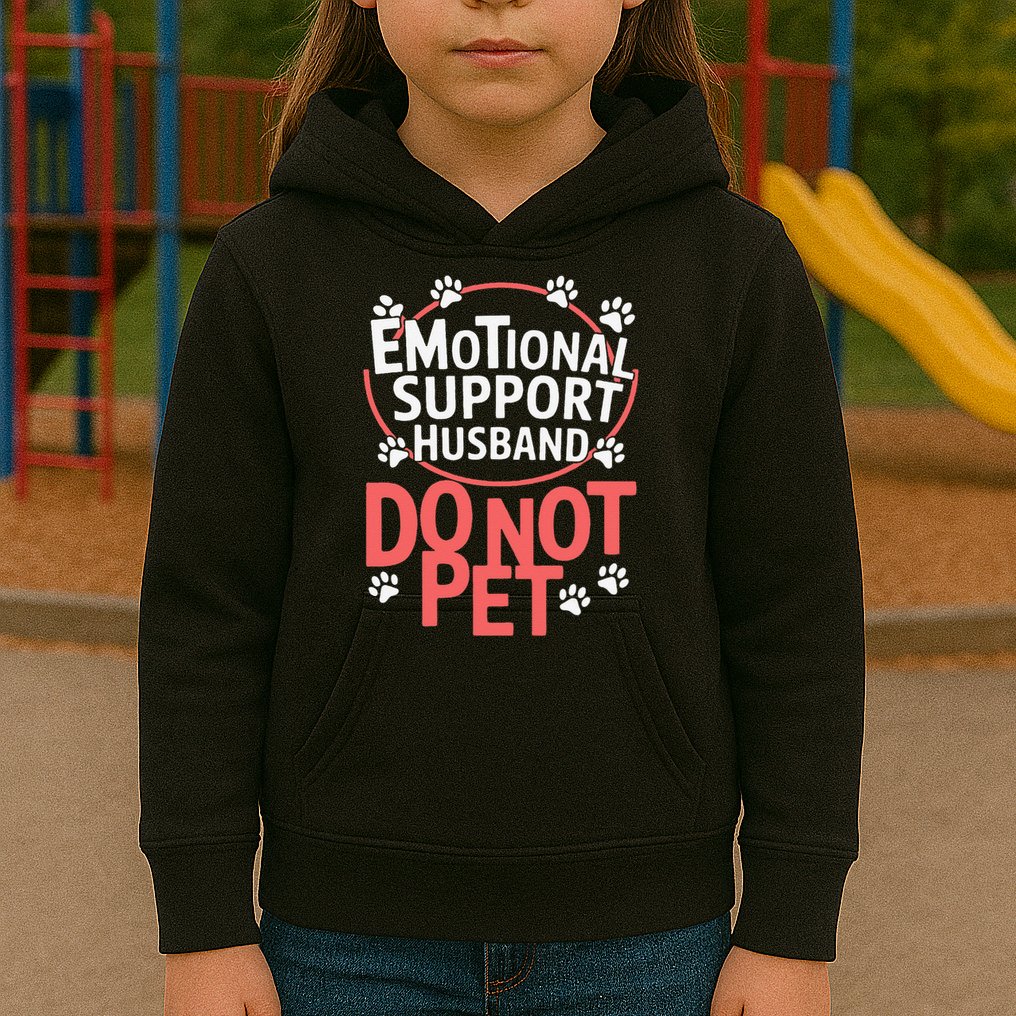 Emotional Support Husband Do Not Pet Kids Hoodie