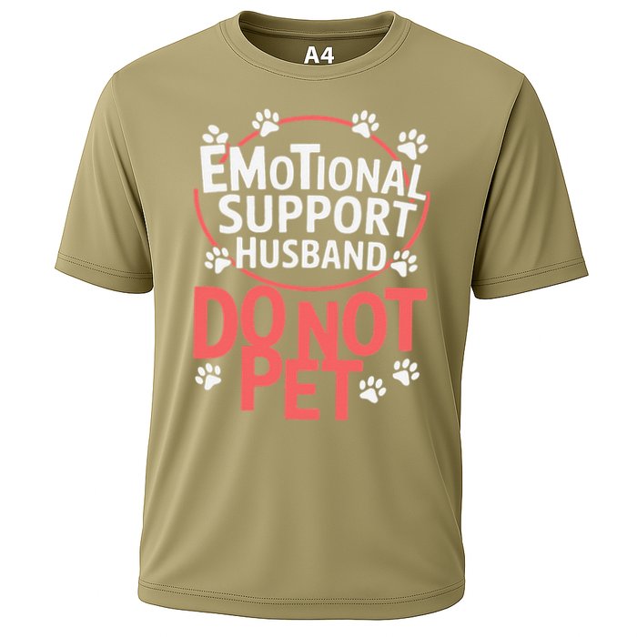 Emotional Support Husband Do Not Pet Cooling Performance Crew T-Shirt
