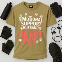 Emotional Support Husband Do Not Pet Cooling Performance Crew T-Shirt
