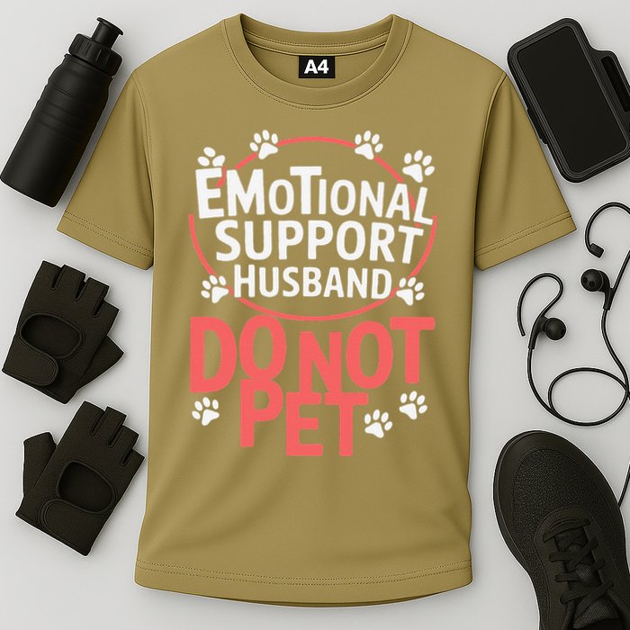 Emotional Support Husband Do Not Pet Cooling Performance Crew T-Shirt