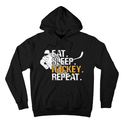 Eat Sleep Hockey Repeat Funny Hoodie