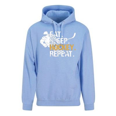 Eat Sleep Hockey Repeat Funny Unisex Surf Hoodie