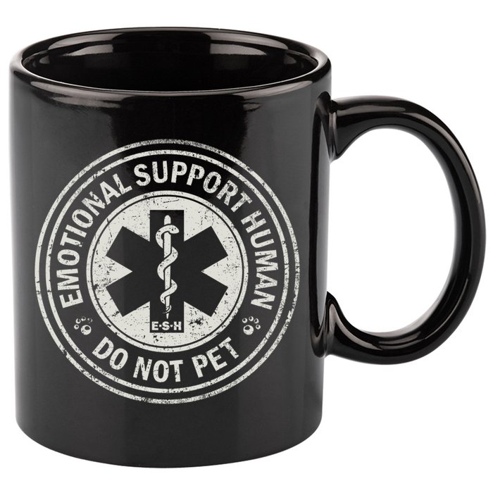 Emotional Support Human 11oz C Handle Ceramic Mug