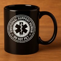 Emotional Support Human 11oz C Handle Ceramic Mug