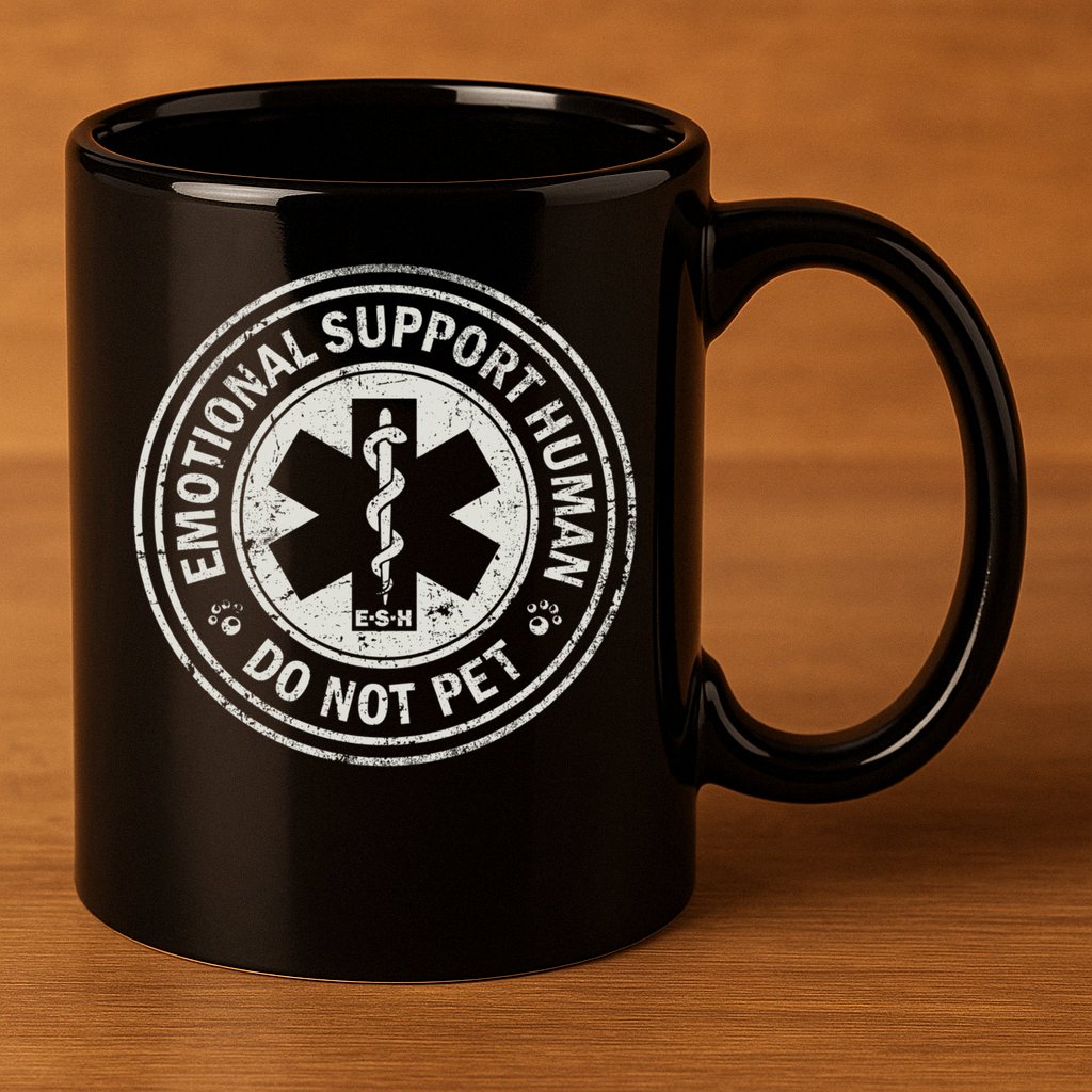 Emotional Support Human 11oz C Handle Ceramic Mug