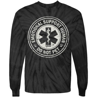 Emotional Support Human Tie-Dye Long Sleeve Shirt