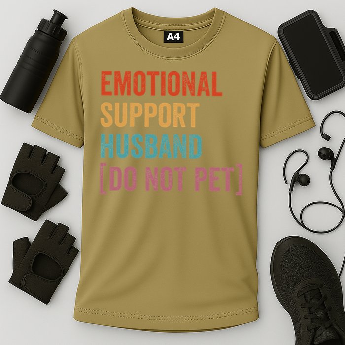 Emotional Support Husband Do Not Pet Cooling Performance Crew T-Shirt